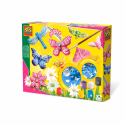 SES Creative Papillon scintillant, Kit de moulage/peinture pour enfants, 5 an(s), Multicolore