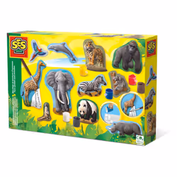 SES Creative Moulage et peinture - d'animaux, Kit de moulage/peinture pour enfants, 5 an(s), Multicolore