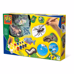 SES Creative Moulage et peinture - Animaux effrayants, Kit de moulage/peinture pour enfants, 5 an(s), Multicolore