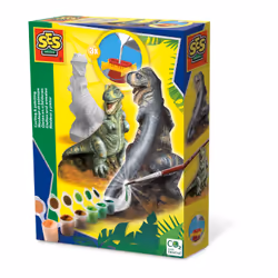 SES Creative Moulage et peinture - T-rex, Kit de moulage/peinture pour enfants, 5 an(s), Multicolore, 13 pièce(s)