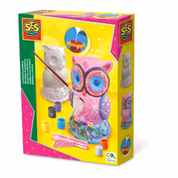 SES Creative Moulage et peinture - Chouette, Kit de moulage/peinture pour enfants, 5 an(s), Multicolore, 14 pièce(s)