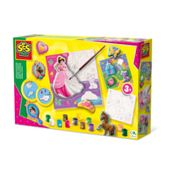 SES Creative Moulage et peinture - Toiles pour peindre des princesses 3x