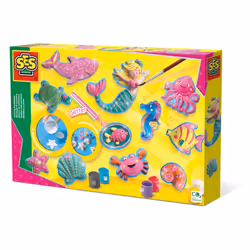 SES Creative Moulage et peinture - Créatures de l’océan, Kit de moulage/peinture pour enfants, 5 an(s), Multicolore, 11 pièce ...