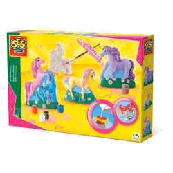SES Creative Moulage et peinture - 3 chevaux, Kit de moulage/peinture pour enfants, 5 an(s), Multicolore