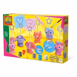 SES Creative Moulage et peinture - Porte-mémos, Kit de moulage/peinture pour enfants, 5 an(s), Multicolore, 12 pièce(s)