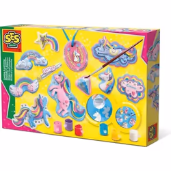 SES Creative Moulage et peinture - Licornes, Kit de moulage/peinture pour enfants, 5 an(s), Multicolore