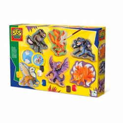 SES Creative Moulage et peinture - Créatures mythiques, Kit de moulage/peinture pour enfants, 5 an(s), Multicolore