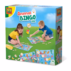 SES Creative Bingo des animaux XXL, Jeu de cartes, Jeu de chance, 4 an(s)