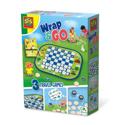 SES Creative Wrap&Go jeux de voyage - Jeu de dames - Memo - Je pars en voyage