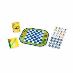 SES Creative Wrap&Go jeux de voyage - Jeu de dames - Memo - Je pars en voyage