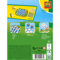 SES Creative Wrap&Go jeux de voyage - Jeu de dames - Memo - Je pars en voyage