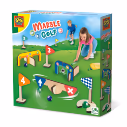 SES Creative Golf de billes - Parcours minigolf en bois, Ensemble de golf jouet, 3 an(s)