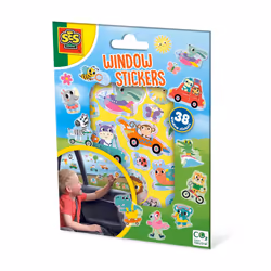 SES Creative Autocollants pour fenêtres, Multicolore, Motif animal, Amovible, fenêtre, Garçon/Fille, Enfant