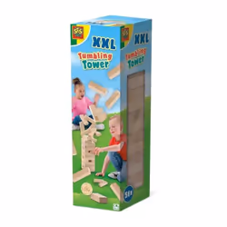 SES Creative Tour d'empilage en bois XXL, Jeu de société, Motricité fine (dextérité), 5 an(s)