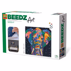 SES Creative Beedz Art - Éléphant fantaisie 5000, 5000 pièce(s), 12 an(s), Garçon/Fille, Enfant, Multicolore, 300 mm