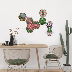 SES Creative Beedz Art - Hex tiles botanique