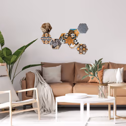 SES Creative Beedz Art - Hex tiles safari