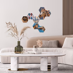 SES Creative Beedz Art - Hex tiles chevaux