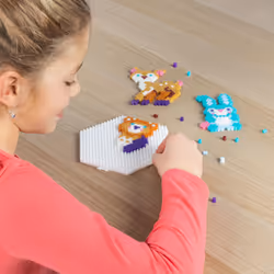SES Creative Beedz Green - Kit de perles à repasser animaux de la forêt - Vue supplémentaire 3