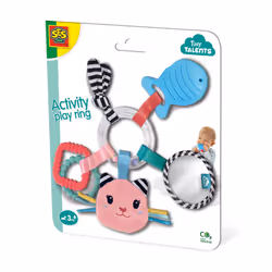 SES Creative Tiny Talents Anneau de jeu à activités - Katy le chat, Garçon/Fille, 3 mois, Multicolore