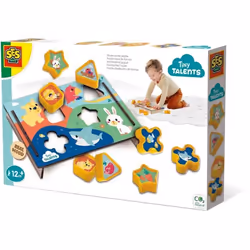 SES Creative Tiny Talents Puzzle trieur de formes, 1 an(s), Bois, Multicolore