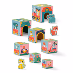 SES Creative Tiny Talents Tour de blocs à empiler avec figurines d’animaux
