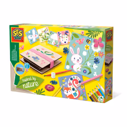 SES Creative Art de presse-fleur - Inspired by nature, Kit de loisirs créatifs pour enfants, 5 an(s), Carton