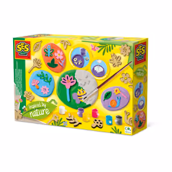 SES Creative Moulage et peinture en relief thème botanique - Inspired by nature, Kit de moulage/peinture pour enfants, 5 an(s ...