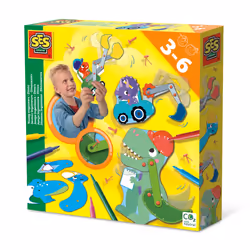 SES Creative Jeunes ingénieurs - Dinosaures, Kit de loisirs créatifs pour enfants, 3 an(s), Multicolore