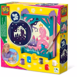 SES Creative Boîte à ombre thème conte de fées (brille dans le noir), Kit de coloriage pour enfants, 5 an(s), Multicolore