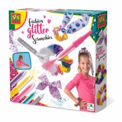 SES Creative Fashion chouchous pailletés, Kit de loisirs créatifs pour enfants, 5 an(s), Multicolore