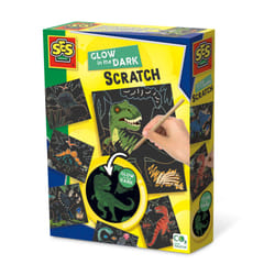 SES Creative Cartes à gratter phosphorescentes - Dinosaures