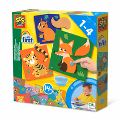 SES Creative My First - Coller des queues d'animaux, Kit de loisirs créatifs pour enfants, 1 an(s), Multicolore
