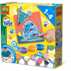 SES Creative My First - Peinture au doigt animaux, Kit de coloriage pour enfants, 1 an(s), Multicolore