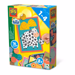 SES Creative My First - Autocollants imprimé animal, Kit de loisirs créatifs pour enfants, 1 an(s), Multicolore