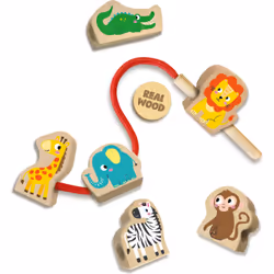 SES Creative My First - Perles en bois à enfiler Animaux
