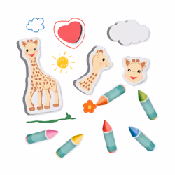 SES Creative Sophie la girafe - Crayons de couleur pour le bain et formes - Vue supplémentaire 4