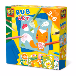 SES Creative Frottage art, 16 pages, Crayons inclus, Kit d'images à colorier