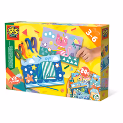 SES Creative J’apprends à coller et à reconnaître les formes, Kit de loisirs créatifs pour enfants, 3 an(s), Carton, Multicol ...