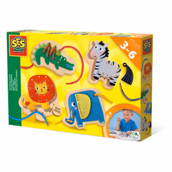 SES Creative Tissage d’animaux, 3 an(s), Bois, Multicolore