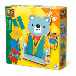 SES Creative J’apprends à habiller, Kit de loisirs créatifs pour enfants, 3 an(s), Carton, Multicolore