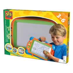 SES Creative Ardoise magique, Planche à dessin magnétique pour enfants, 3 an(s), Bleu, Vert, Orange