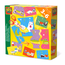 SES Creative J’apprends à découper - Puzzle d’animaux, 3 an(s), Multicolore