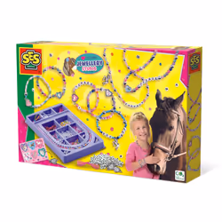 SES Creative J’aime les chevaux - Studio de joaillerie, Kit de fabrication de bijoux pour enfants, 5 an(s), Multicolore