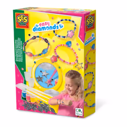 SES Creative Bracelets Easy diamonds, Kit de fabrication de bracelets pour enfants, 6 an(s), Multicolore