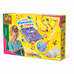 SES Creative Atelier Easy diamonds, Kit de fabrication de bijoux pour enfants, 6 an(s), Multicolore