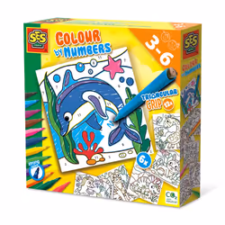 SES Creative Coloriage par numéros - Crayons feutre, Kit de coloriage pour enfants, 3 an(s), Multicolore