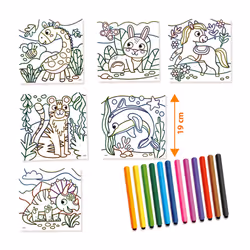 SES Creative Coloriage par numéros - Crayons feutre
