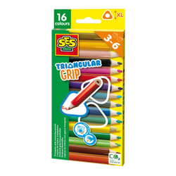 SES Creative Crayons de couleur triangulaire 16 pièces