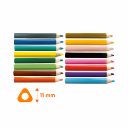 SES Creative Crayons de couleur triangulaire 16 pièces